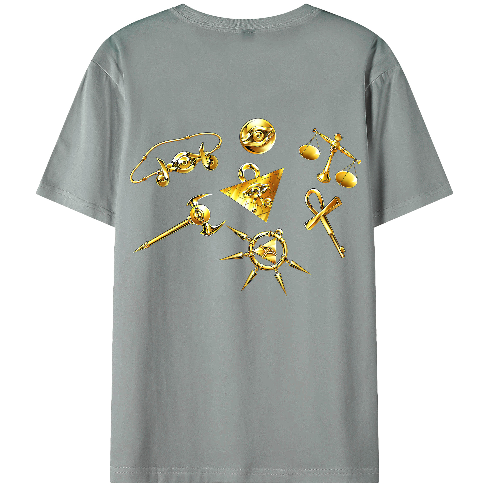 （画像用） 遊☆戯☆王 Yu-Gi-Oh! 綿100％ メンズ半袖Tシャツ（バックプリント） 通気性